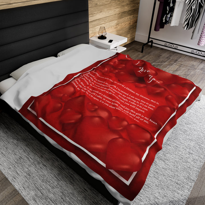 It's Just a Phrase "I Love You" Velveteen Plush Blanket