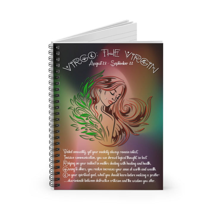 Virgo Acrostic Poem Spiral Notebook