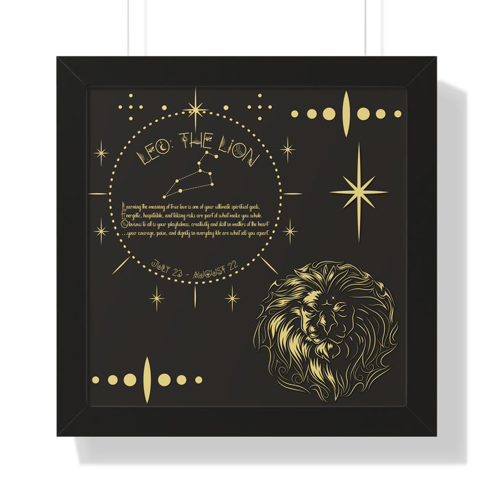 Written in the Stars Framed Acrostic Poem Print - Leo