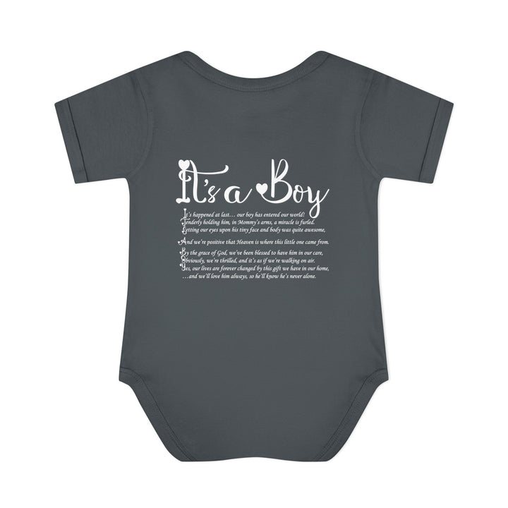 It's a Boy Acrostic Poem Baby Bodysuit - Ducky Design