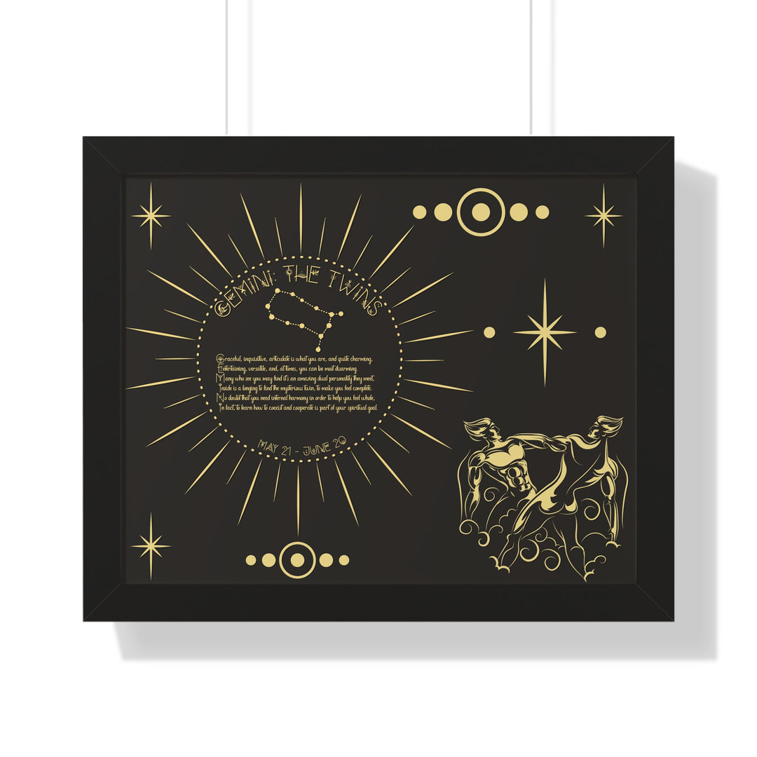 Written in the Stars Framed Acrostic Poem Print - Gemini