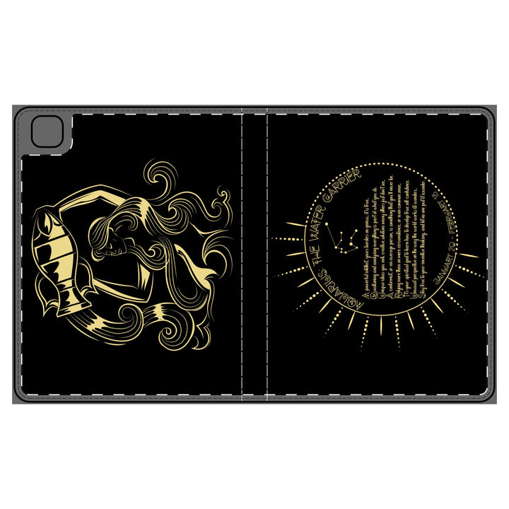 Aquarius Acrostic Poem Elegant Tablet Folio Case
