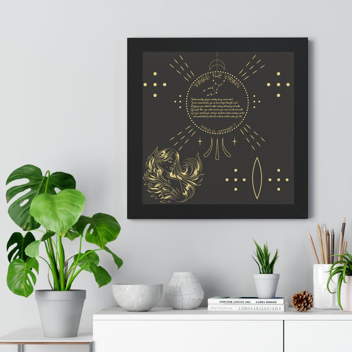 Written in the Stars Framed Acrostic Poem Print - Virgo