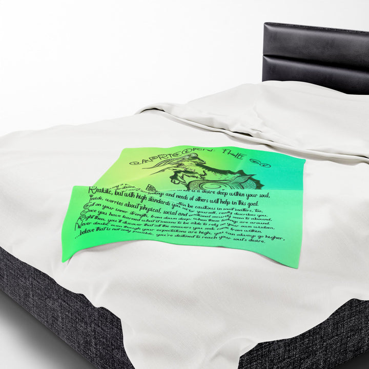 Capricorn Acrostic Poem Velveteen Plush Blanket