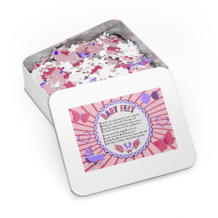 Baby Steps Acrostic Poem Jigsaw Puzzle - "Baby feet" - Pink
