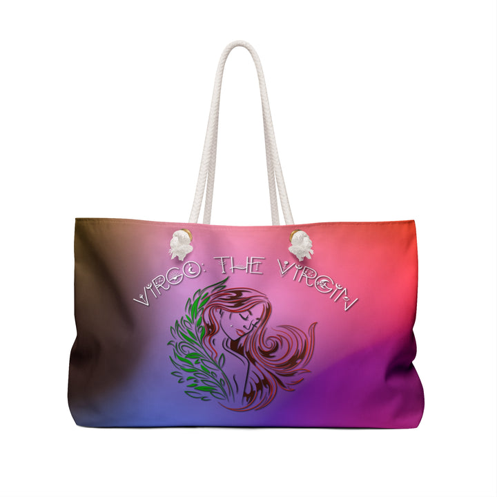 Weekender Bag with Acrostic Poem Spelling out "Virgo"