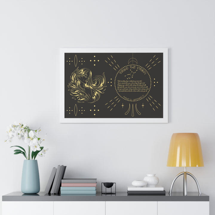 Written in the Stars Framed Acrostic Poem Print - Virgo