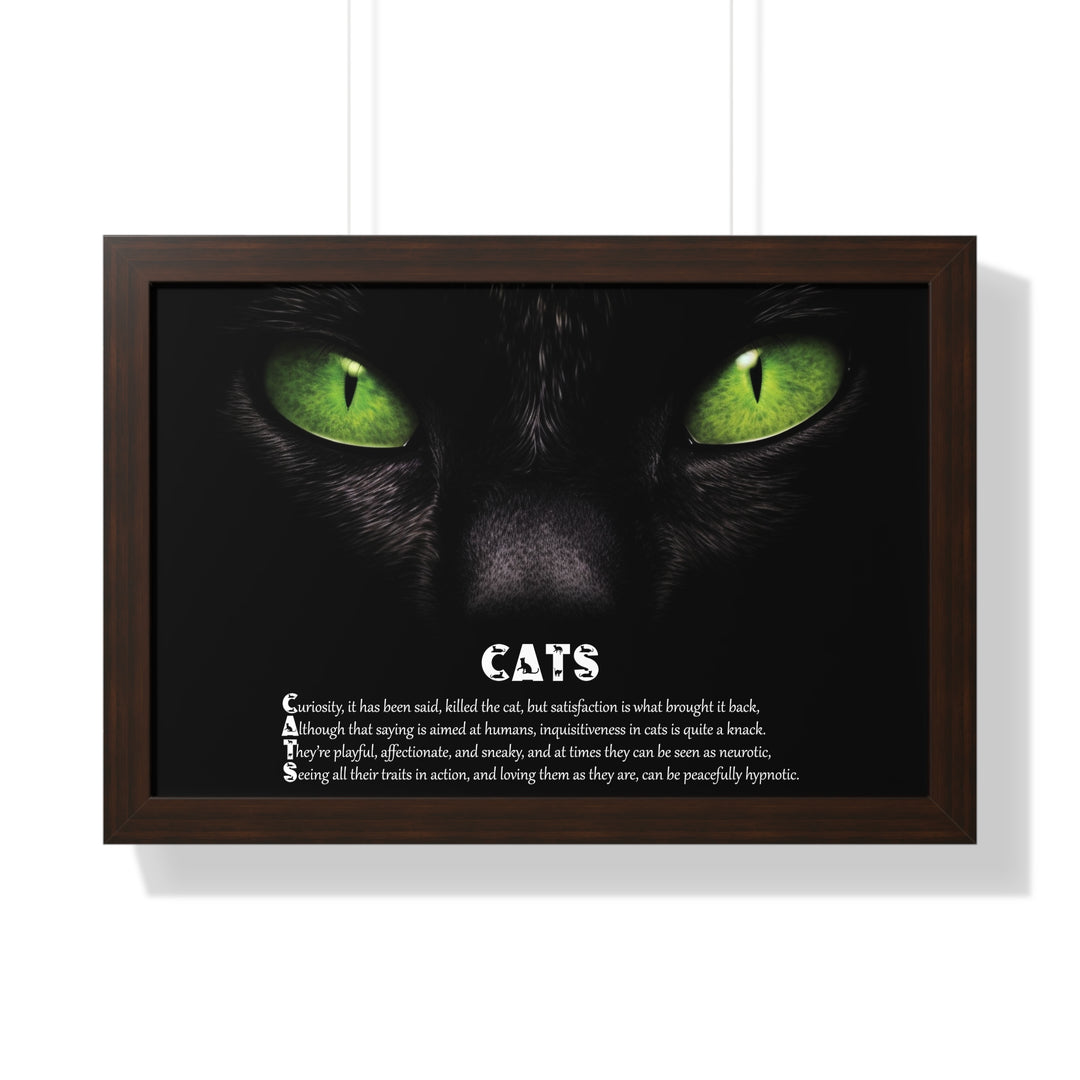 It's Just a Phrase "Cats" Framed Acrostic Poem Print