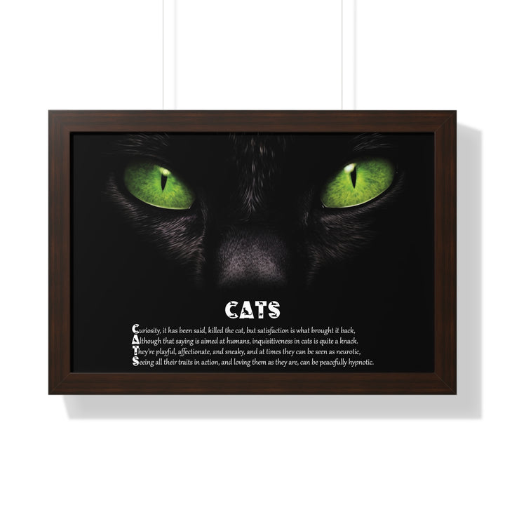 It's Just a Phrase "Cats" Framed Acrostic Poem Print