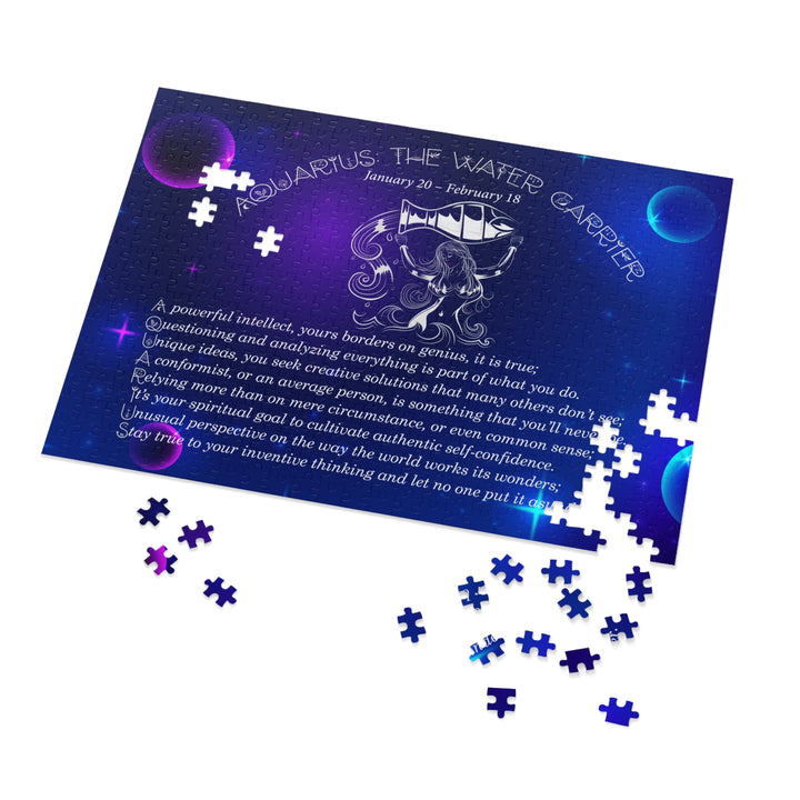 Aquarius Acrostic Poem Puzzle - Tin Box