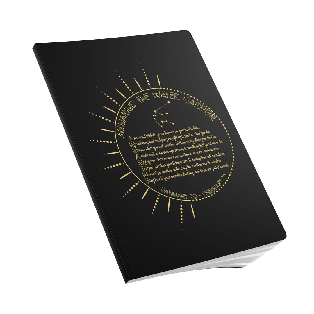 Aquarius Acrostic Poem Astrological Softcover Notebook