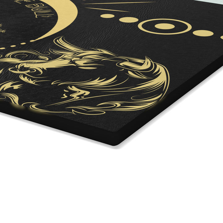 Taurus Acrostic Poem Glass Cutting Board