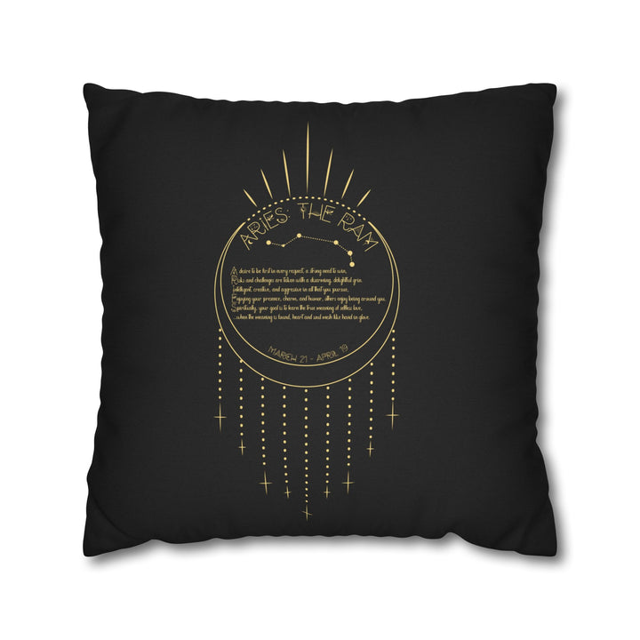 Aries Acrostic Poem Pillow Cover