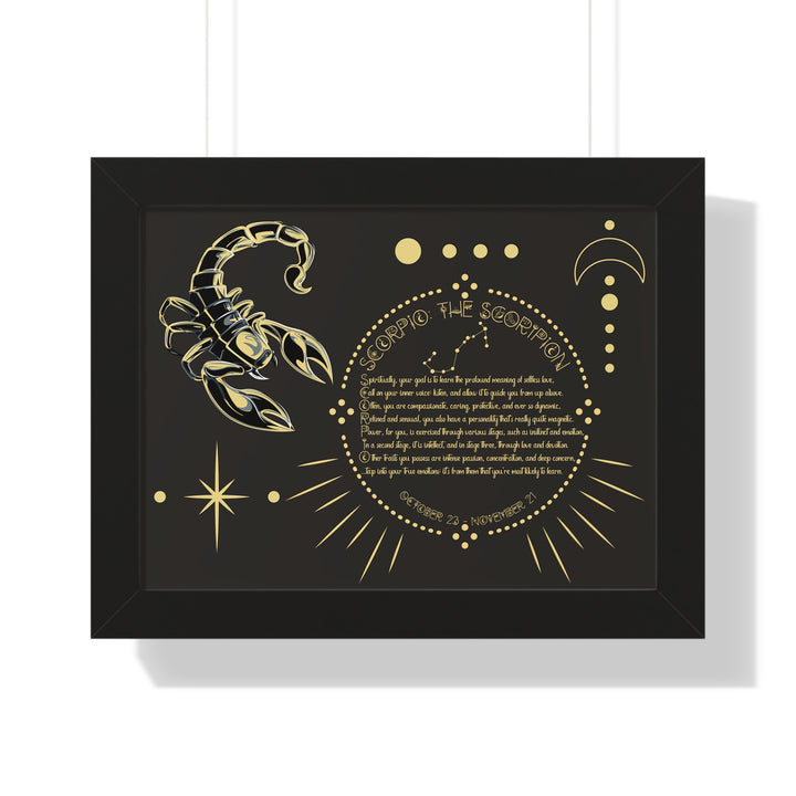 Written in the Stars Framed Acrostic Poem Print - Scorpio