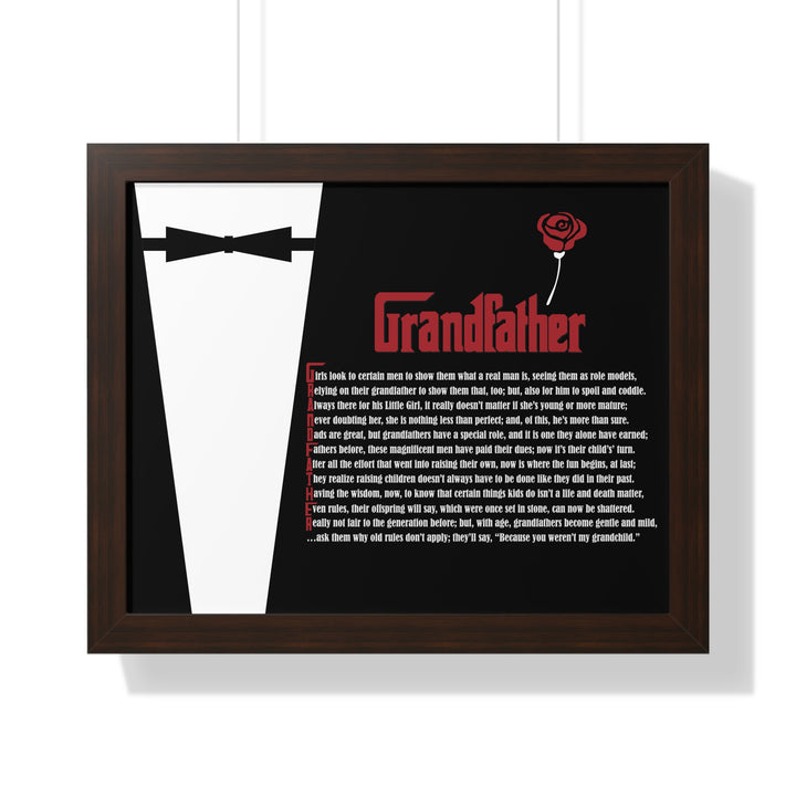 It's Just a Phrase "Grandfather" Framed Acrostic Poem Print