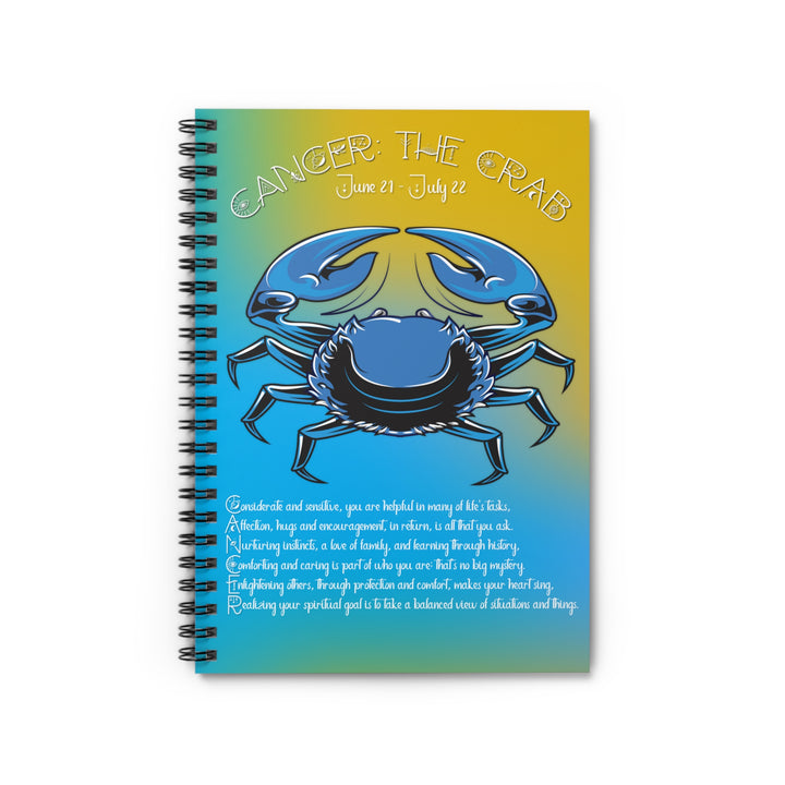 Written in the Stars "Cancer" Spiral Notebook - Ruled Line