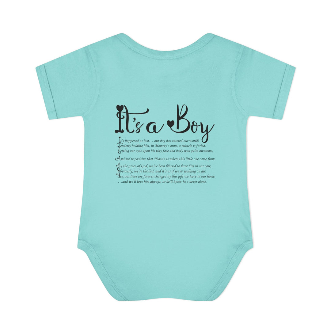 It's a Boy Acrostic Poem Baby Bodysuit - Ducky Design