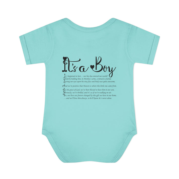 It's a Boy Acrostic Poem Baby Bodysuit - Ducky Design
