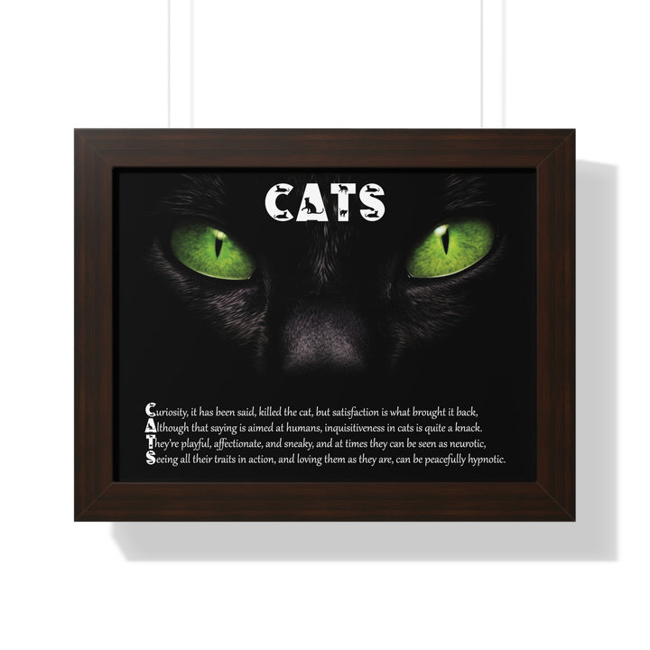It's Just a Phrase "Cats" Framed Acrostic Poem Print