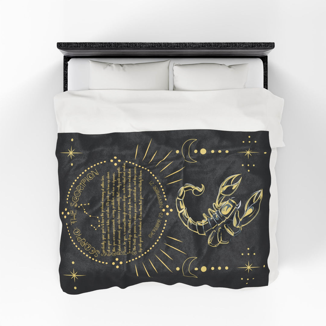 Scorpio Acrostic Poem Velveteen Blanket