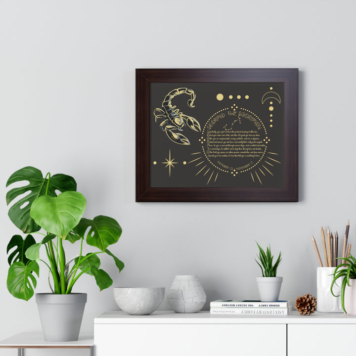 Written in the Stars Framed Acrostic Poem Print - Scorpio