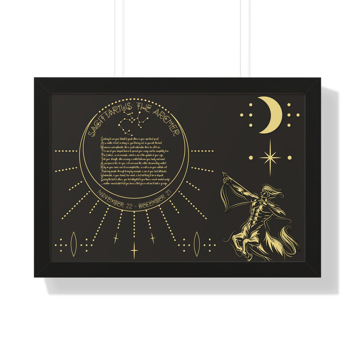 Written in the Stars Framed Acrostic Poem Print - Sagittarius