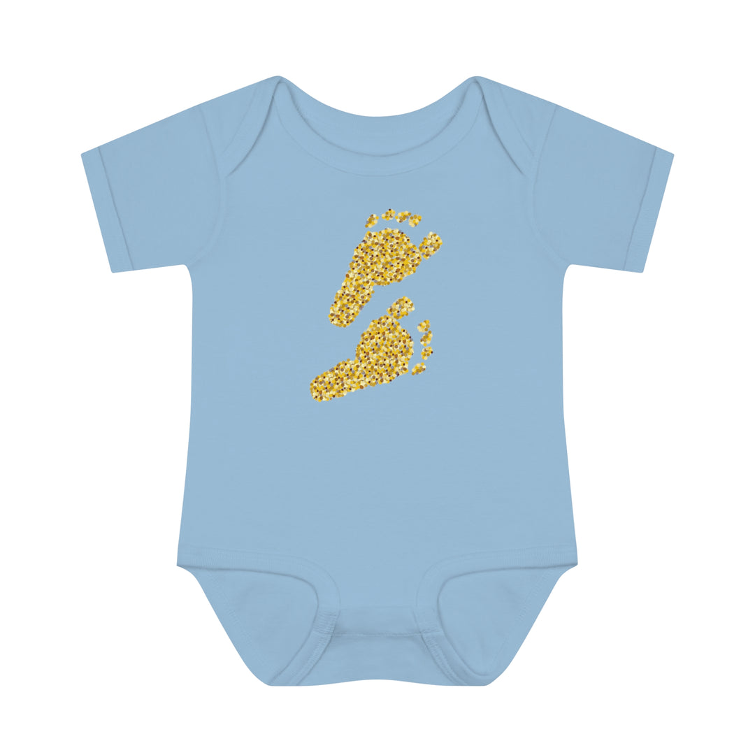 Baby Steps "Baby Feet" Acrostic Poem Bodysuit - Glitter Footprints