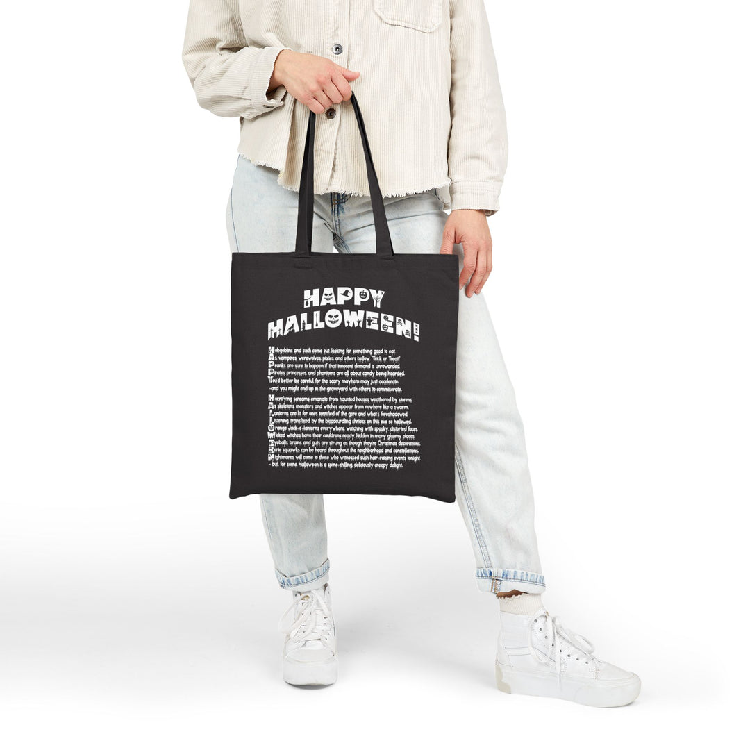 Happy Halloween Canvas Candy Tote Bag - Gnome- Personalized