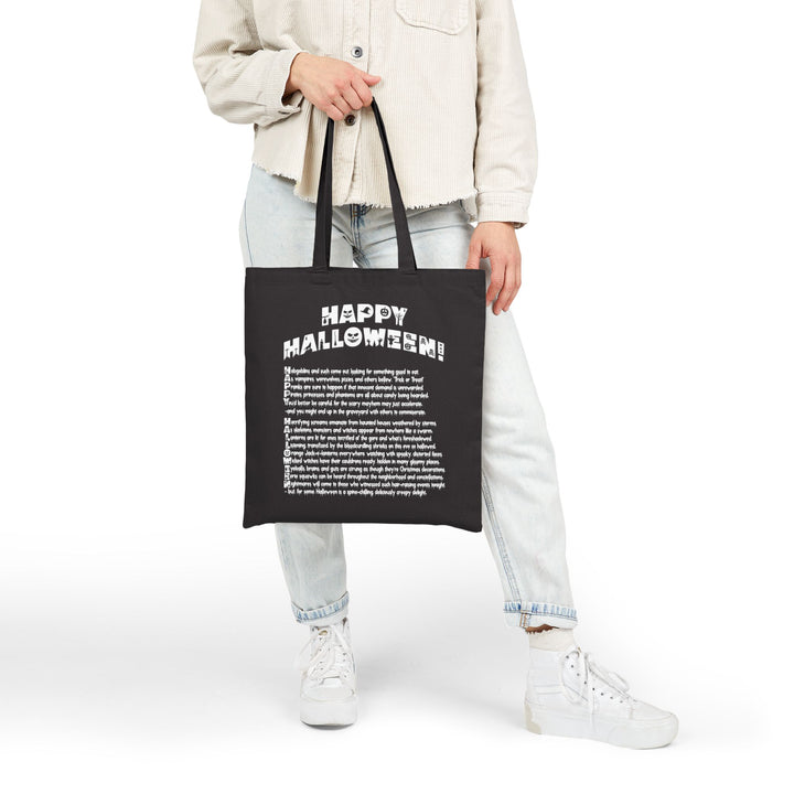 Happy Halloween Canvas Candy Tote Bag - Gnome- Personalized