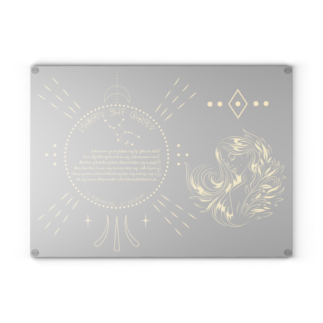 Virgo Acrostic Poem Glass Cutting Board