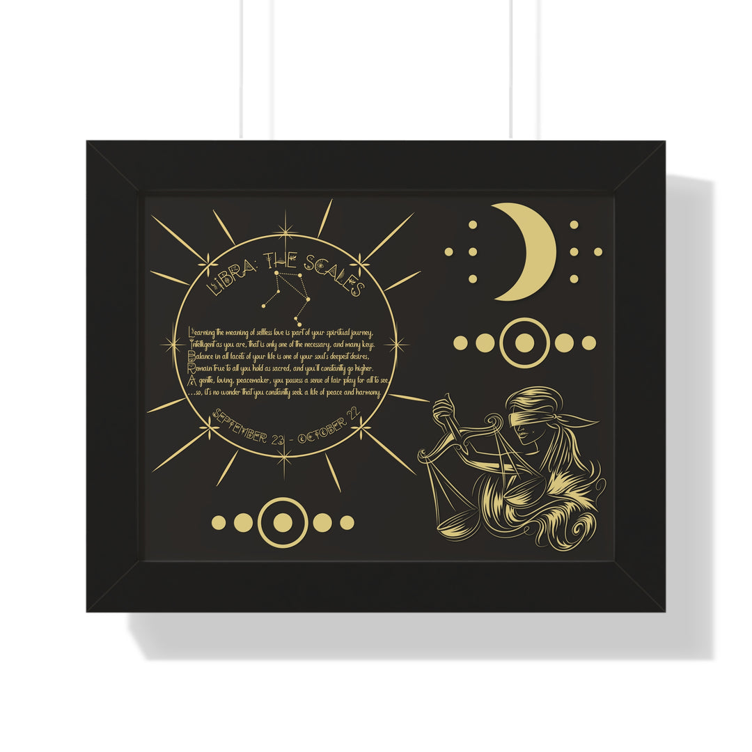Written in the Stars Framed Acrostic Poem Print - Libra