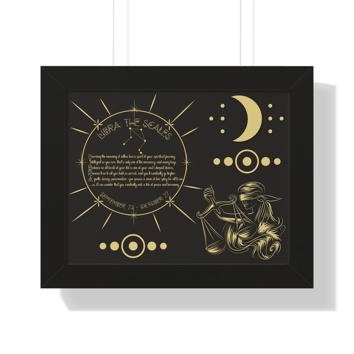 Written in the Stars Framed Acrostic Poem Print - Libra