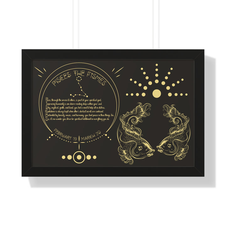 Written in the Stars Framed Acrostic Poem Print - Pisces