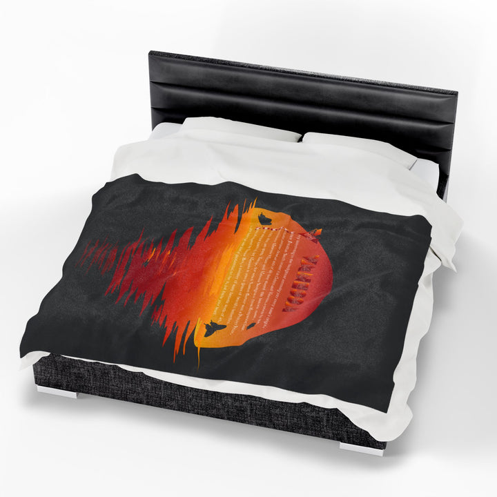 Namesakes  Acrostic Poem on Velveteen Plush Blanket - Sunset Reflection