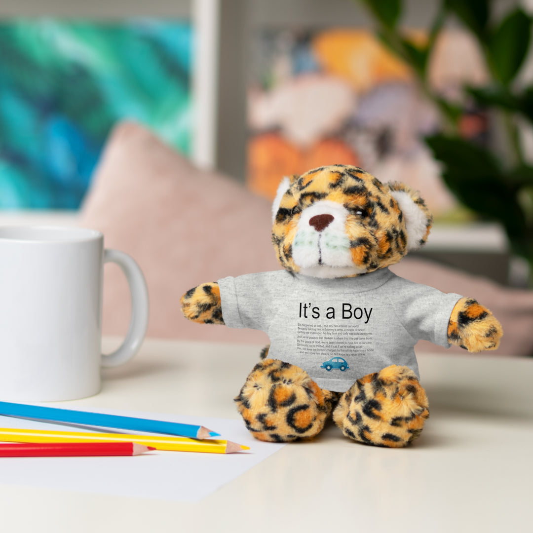 It's a Boy Acrostic Poem Stuffed Animal Collection with T-Shirt - Car