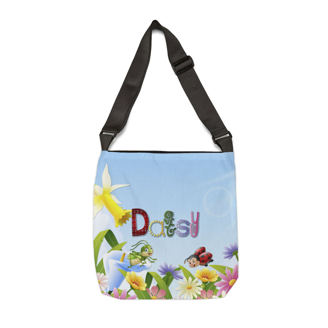 Namesakes Acrostic Poem Adjustable Tote Bag - Flowers-Insects