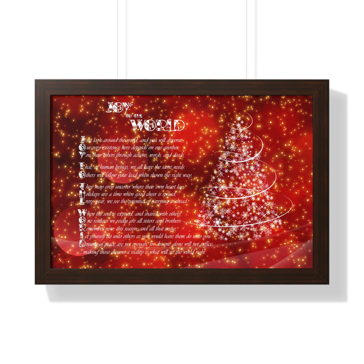 It's Just a Phrase "Joy to the World" Framed Acrostic Poem Print