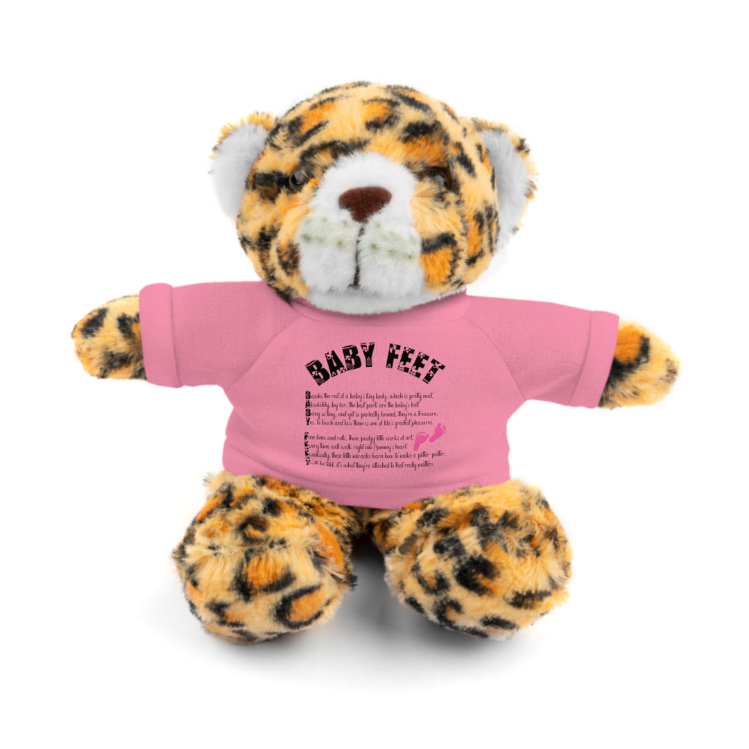 Baby Feet Acrostic Poem Stuffed Animal Collection with T-Shirt - Pink Footprints