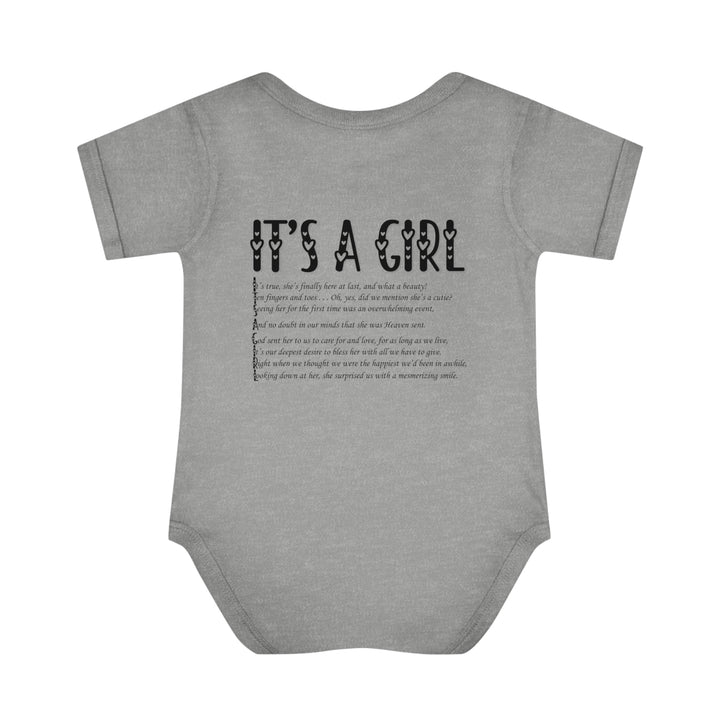 Baby Steps "It's a Girl" Acrostic Poem Bodysuit - Mommy & Baby Elephant