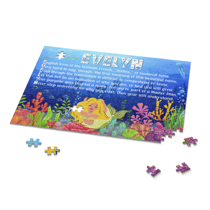 Namesakes Personalized Acrostic Name Poem Jigsaw Puzzle - Mermaid - Gold Hair