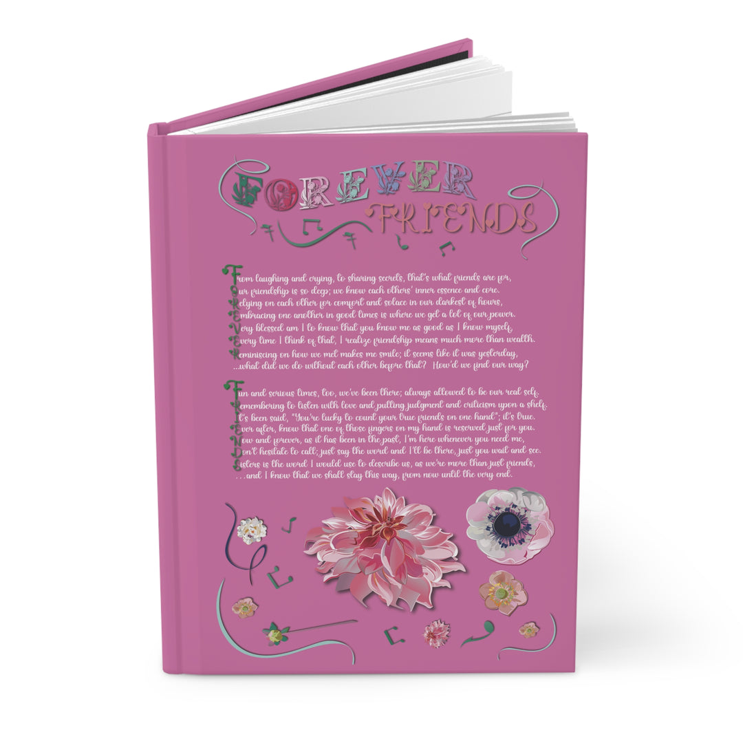 Forever Friends Acrostic Poem Hardcover Journal Matte- Pink