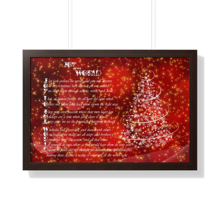 It's Just a Phrase "Joy to the World" Framed Acrostic Poem Print