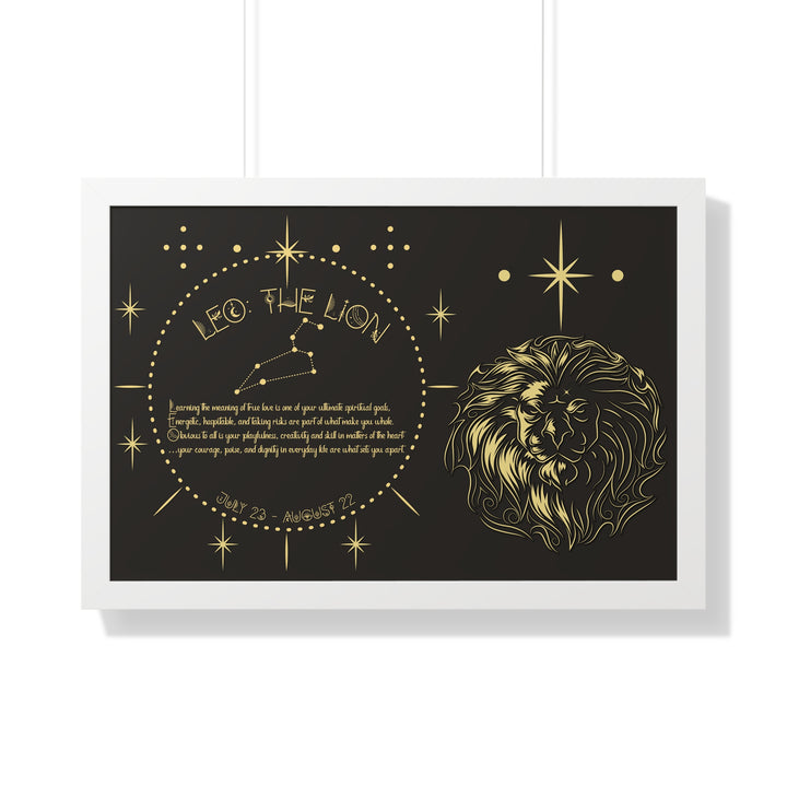 Written in the Stars Framed Acrostic Poem Print - Leo