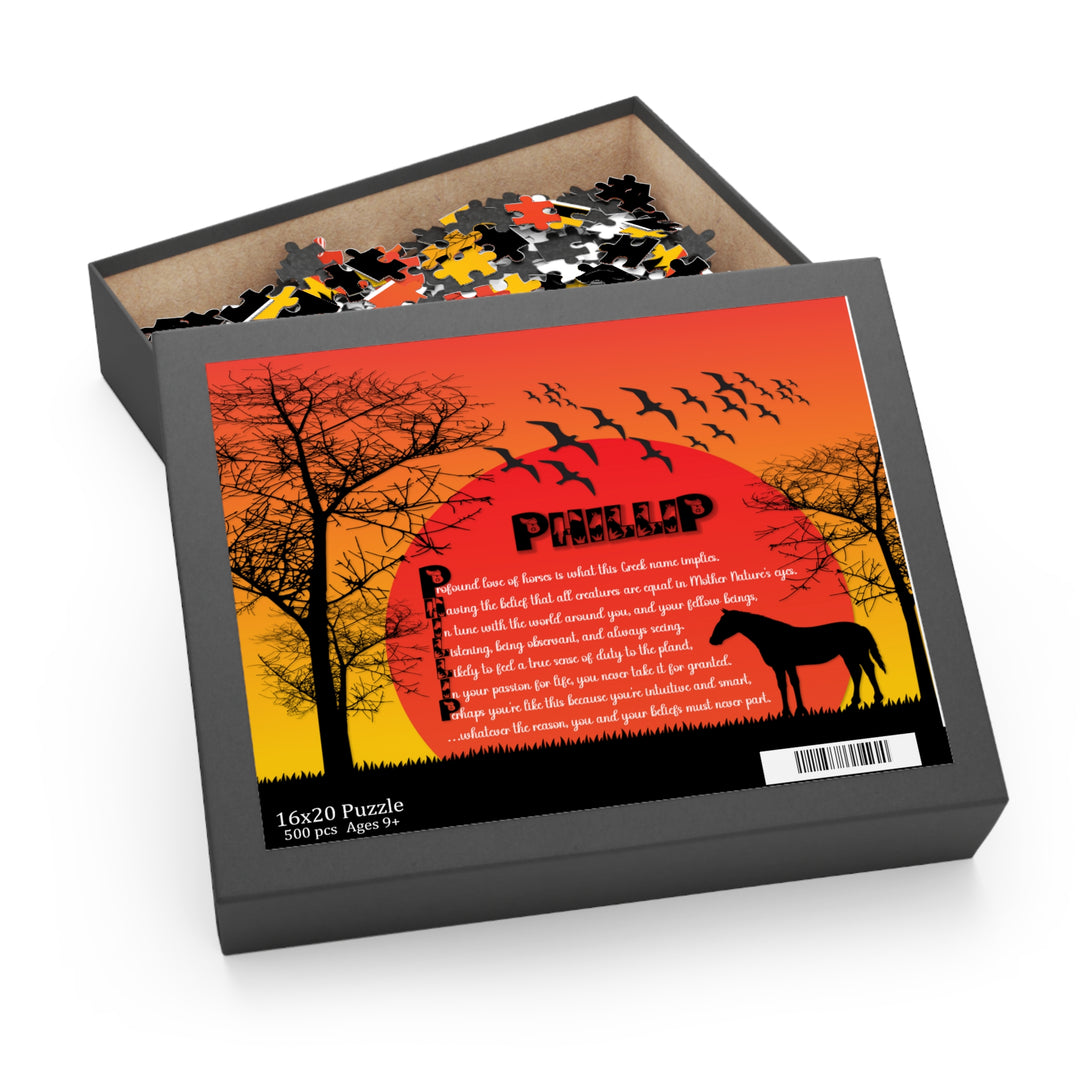 Namesakes Acrostic Poem Name Puzzle - Horse Design