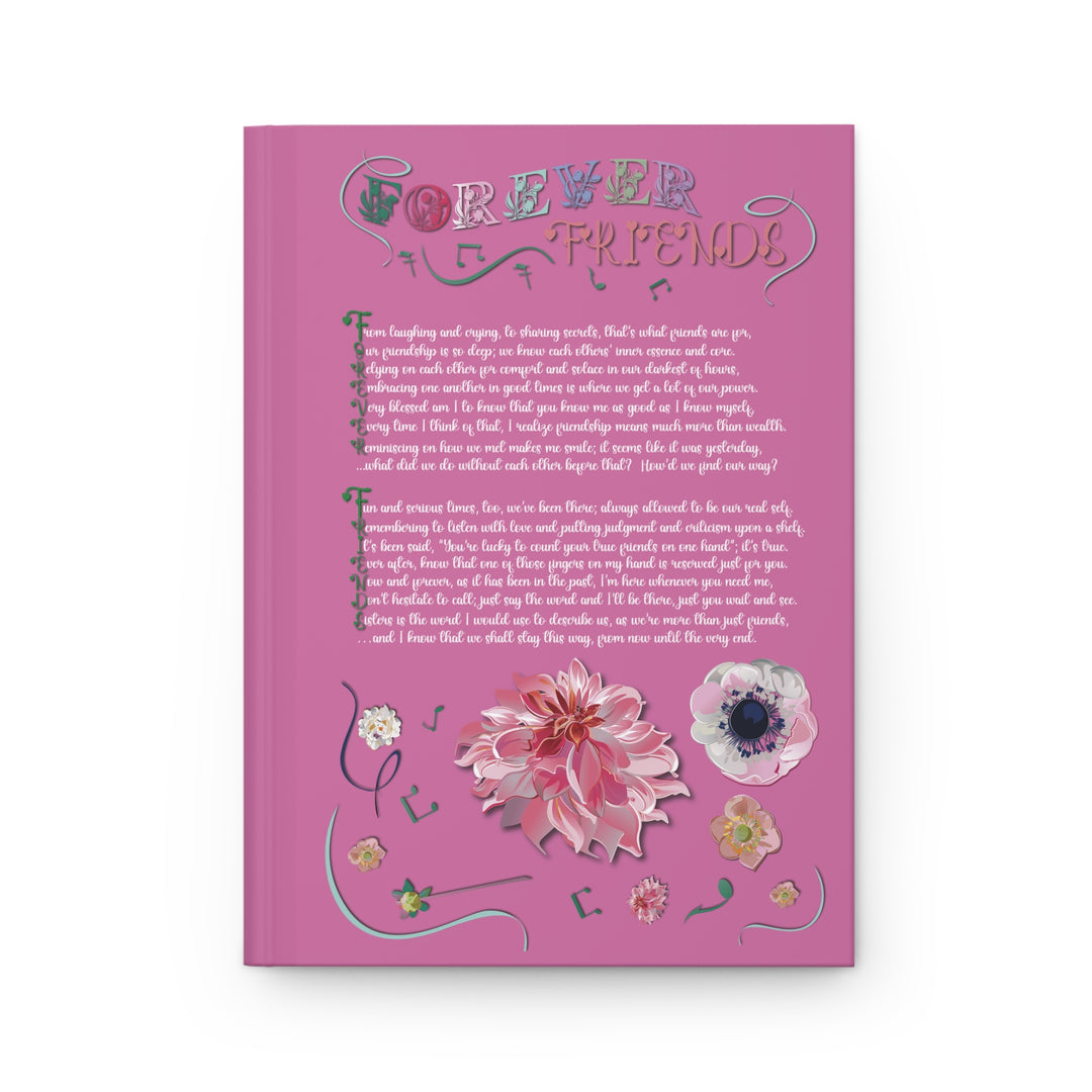 Forever Friends Acrostic Poem Hardcover Journal Matte- Pink
