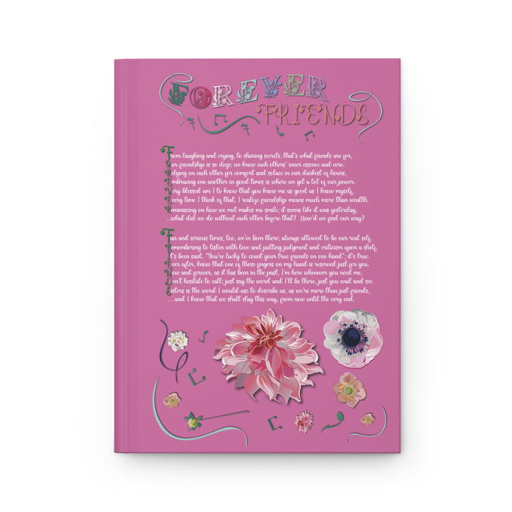 Forever Friends Acrostic Poem Hardcover Journal Matte- Pink
