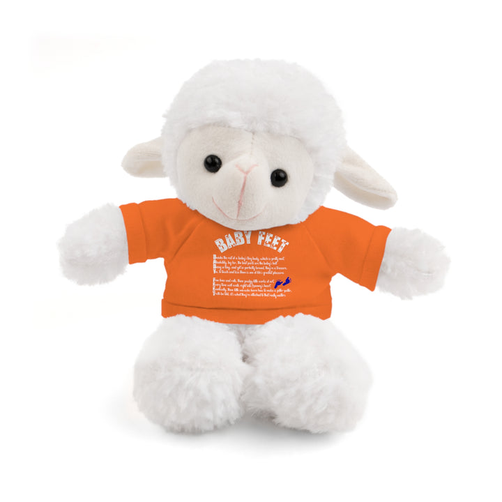 Baby Feet Acrostic Poem Stuffed Animals with Tee - Baby Feet - Blue Footprints