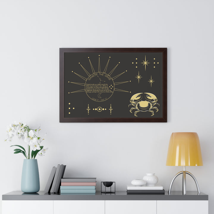 Written in the Stars Framed Acrostic Poem Print - Cancer