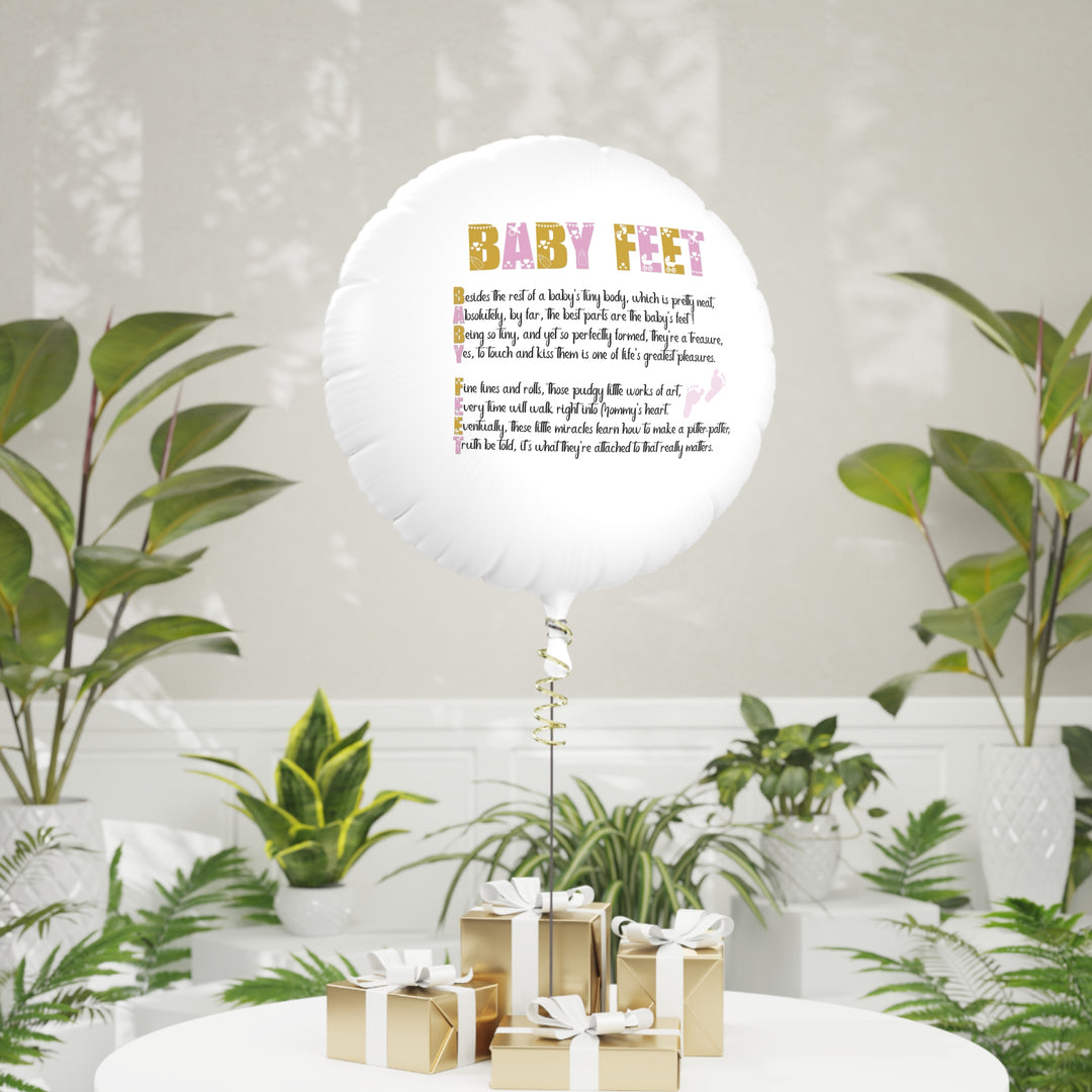 Baby Feet Acrostic Poem Helium Balloon