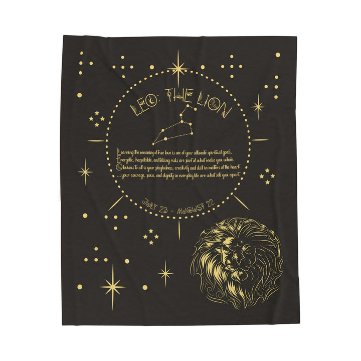 Leo Acrostic Poem Velveteen Plush Blanket